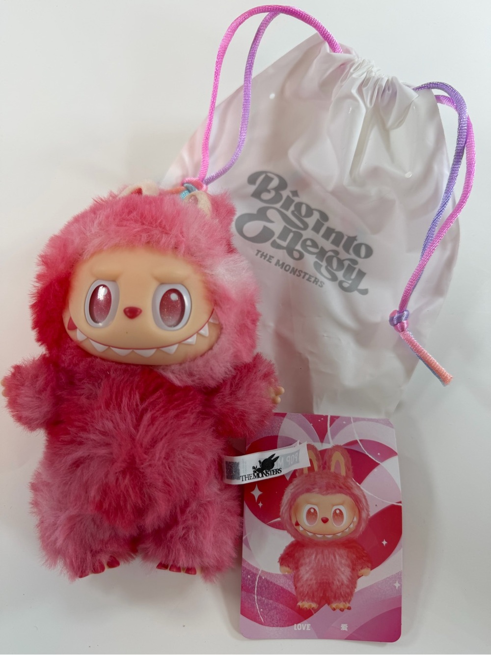 POP MART Labubu Big Into Energy Love Plush Pendant Authentic Verified w/ Bag - Picture 3 of 11